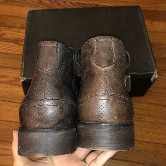 New Size EUR 45 Democrata Brown Leather Ankle Boot - Picture 4 of 6